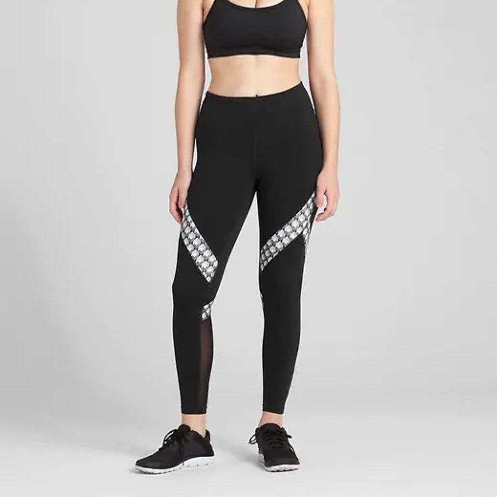 Gap GFast Mid Rise Print Insert 7/8 Leggings L - Picture 4 of 6